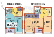 2-комнатная планировка квартиры в доме по адресу Отрадный проспект 93/2