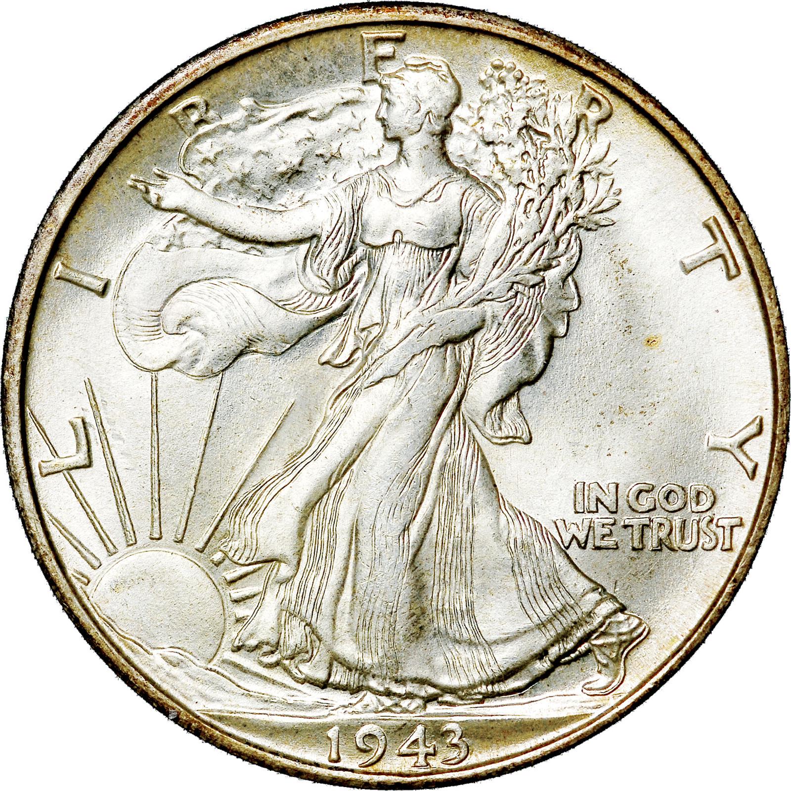 1943 S Coins Walking Liberty Half Dollar