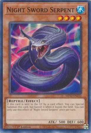 Night Sword Serpent MP22-EN232 YuGiOh 2022 Tin of the Pharaoh's Gods Mega Pack