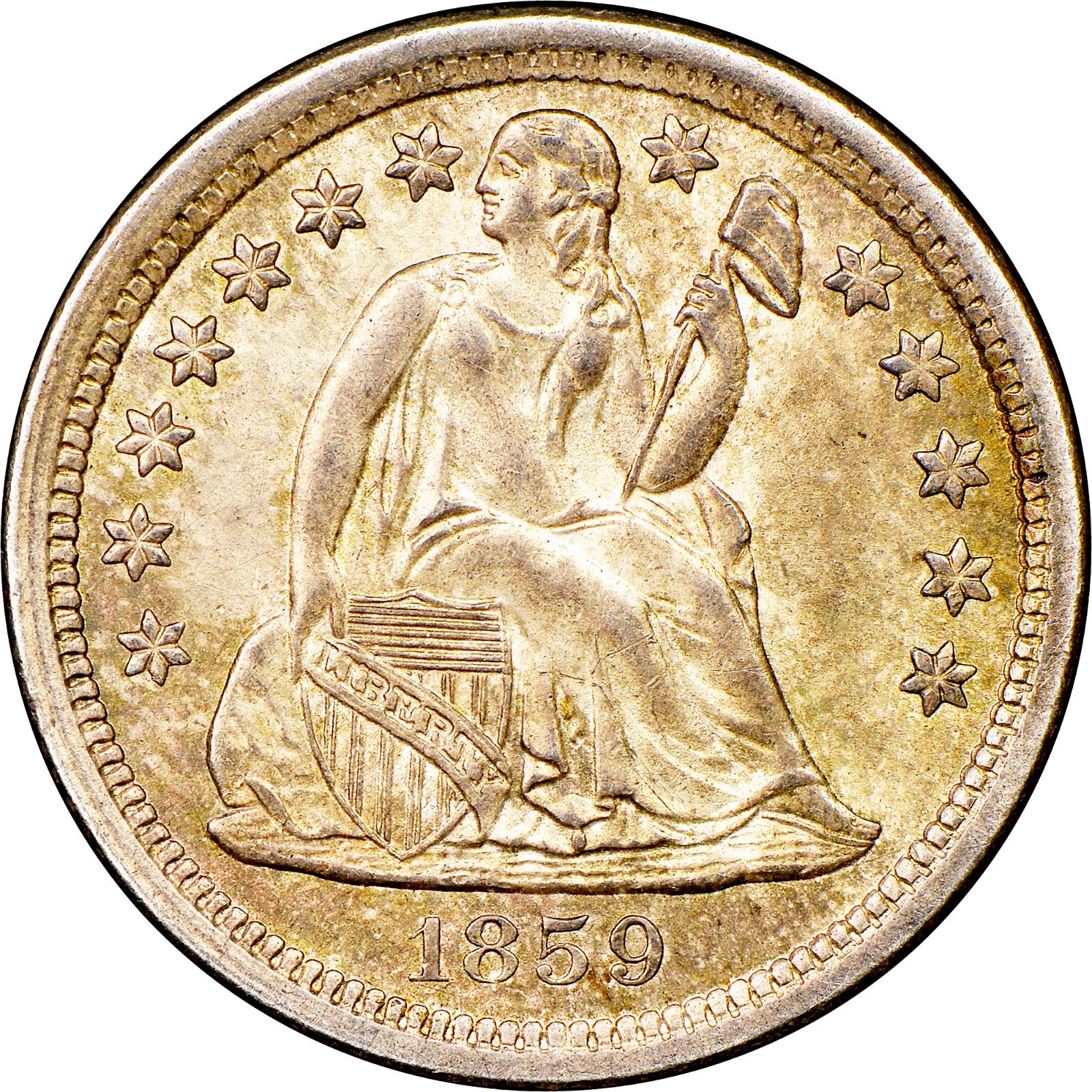 1859 O Coins Seated Liberty Dime