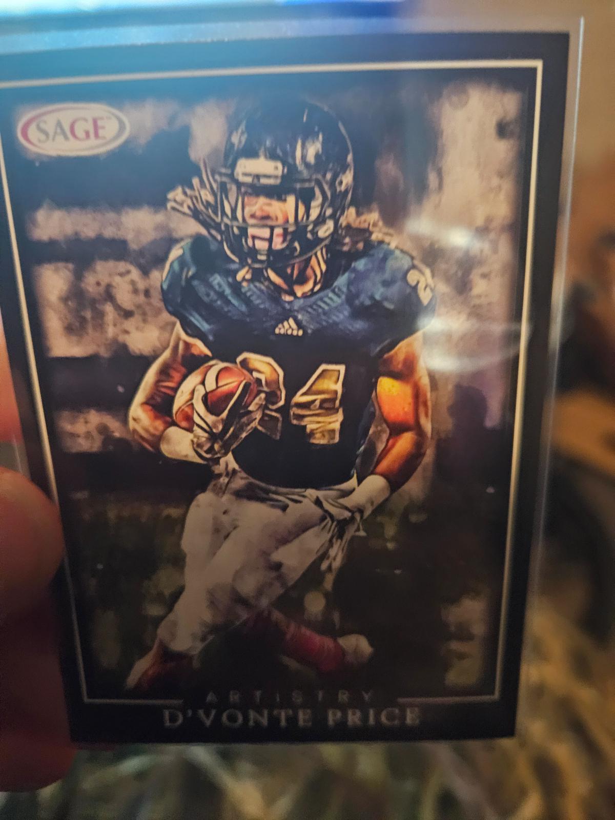 D'vonte price #ART-DVP Football Cards 2022 Sage Hit Artistry