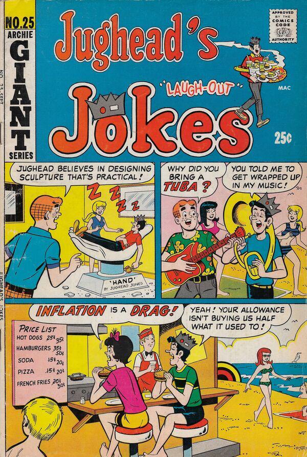 Jughead's Jokes #25 (1971) Comic Books Jughead's Jokes