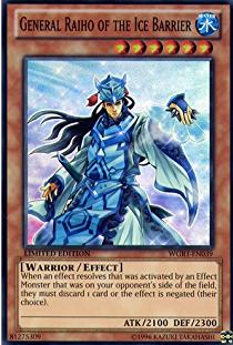 General Raiho of the Ice Barrier WGRT-EN039 YuGiOh War of the Giants Reinforcements