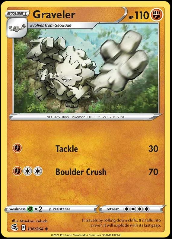 Graveller #136 Pokemon Fusion Strike