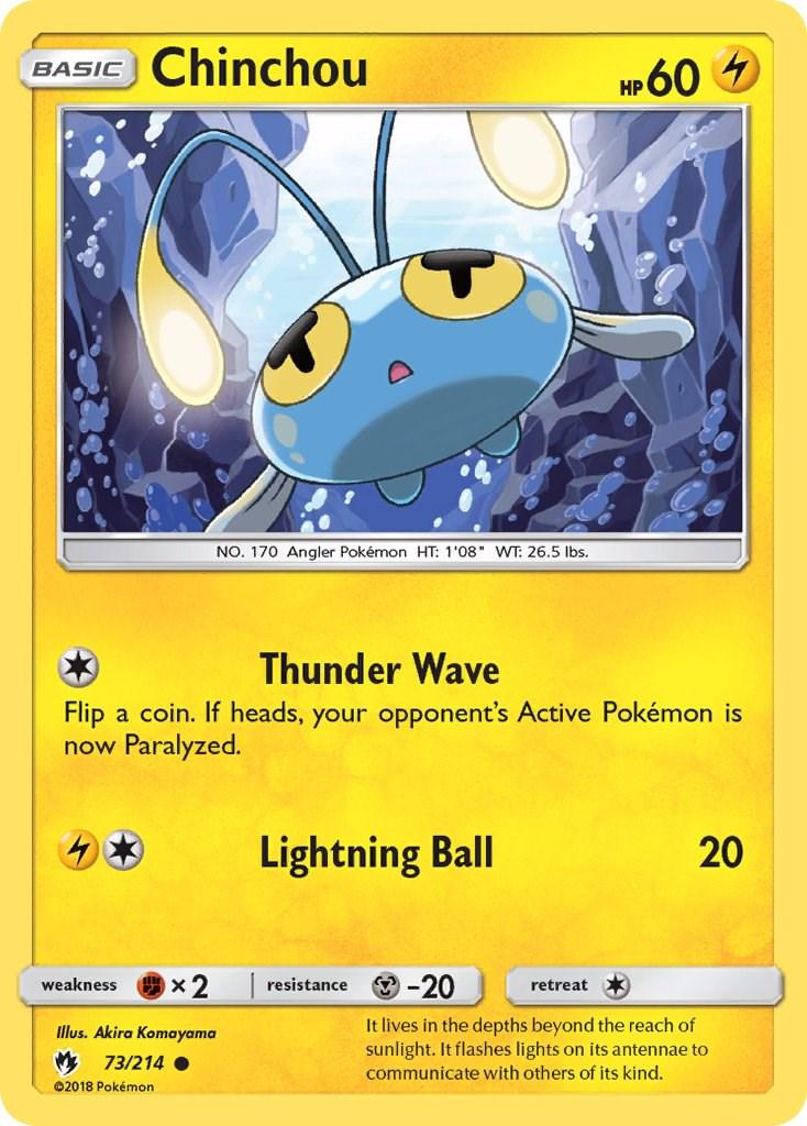 Chinchou #73 Pokemon Lost Thunder