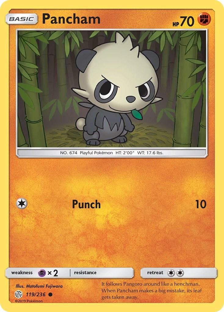 Pancham #119 Pokemon Cosmic Eclipse