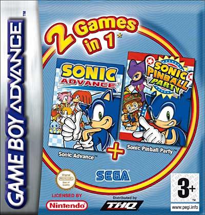 2 Games in 1: Sonic Advance + Sonic Pinball Party PAL GameBoy Advance