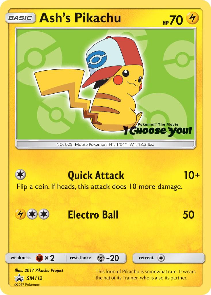 Ash's Pikachu #SM112 Pokemon Promo