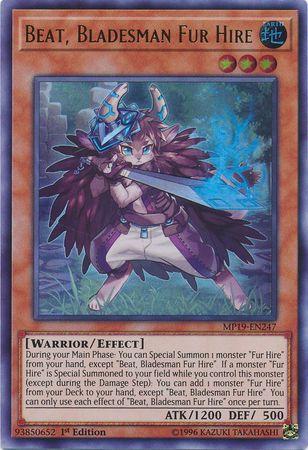 Beat, Bladesman Fur Hire MP19-EN247 YuGiOh 2019 Gold Sarcophagus Tin Mega Pack