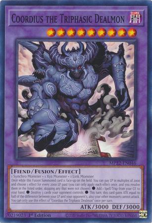 Coordius the Triphasic Dealmon MP22-EN046 YuGiOh 2022 Tin of the Pharaoh's Gods Mega Pack