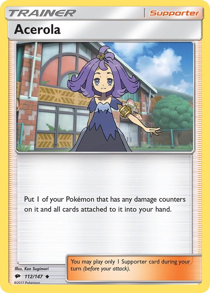 Acerola #112 Pokemon Burning Shadows