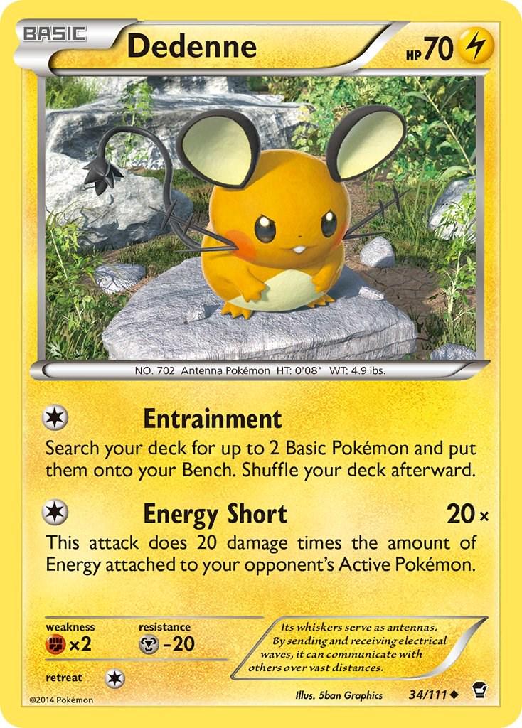Dedenne #34 Pokemon Furious Fists