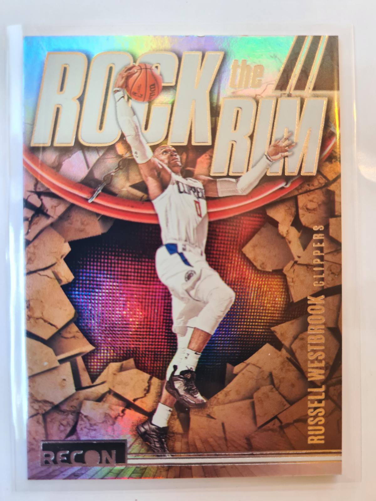Russell Westbrook #6 Basketball Cards 2023 Panini Recon Rock the Rim