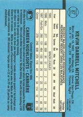 Reverse | Kevin Mitchell Baseball Cards 1988 Leaf