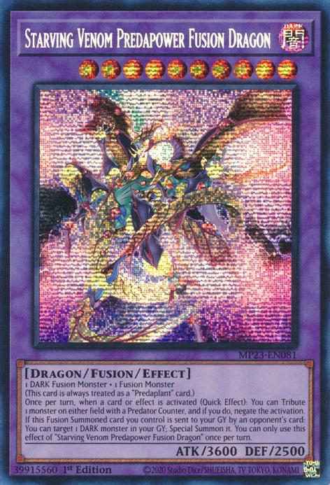 Starving Venom Predapower Fusion Dragon MP23-EN081 YuGiOh 25th Anniversary Tin: Dueling Heroes Mega Pack