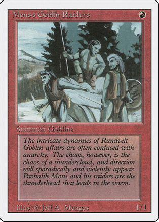 Mons's Goblin Raiders #167 Magic Revised