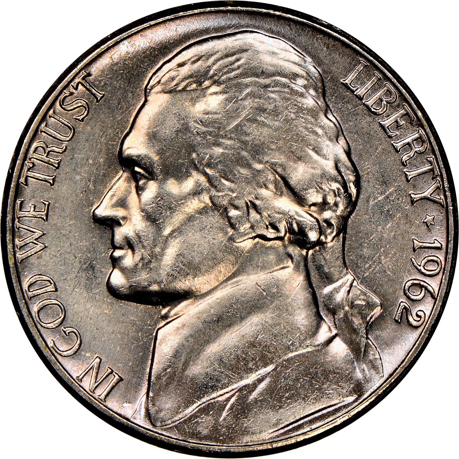 1962 D Coins Jefferson Nickel