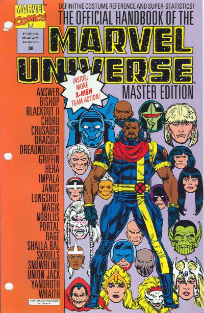 Official Handbook of the Marvel Universe #30 (1993) Comic Books Official Handbook of the Marvel Universe
