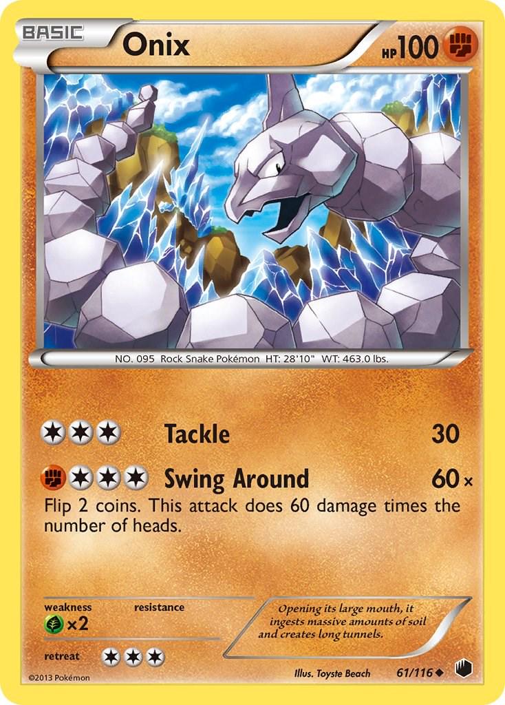 Onix #61 Pokemon Plasma Freeze