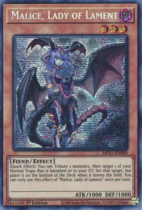 Malice, Lady of Lament MP21-EN060 YuGiOh 2021 Tin of Ancient Battles Mega Pack