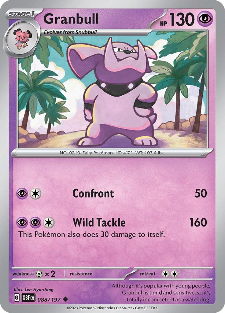 Granbull #88 Pokemon Obsidian Flames