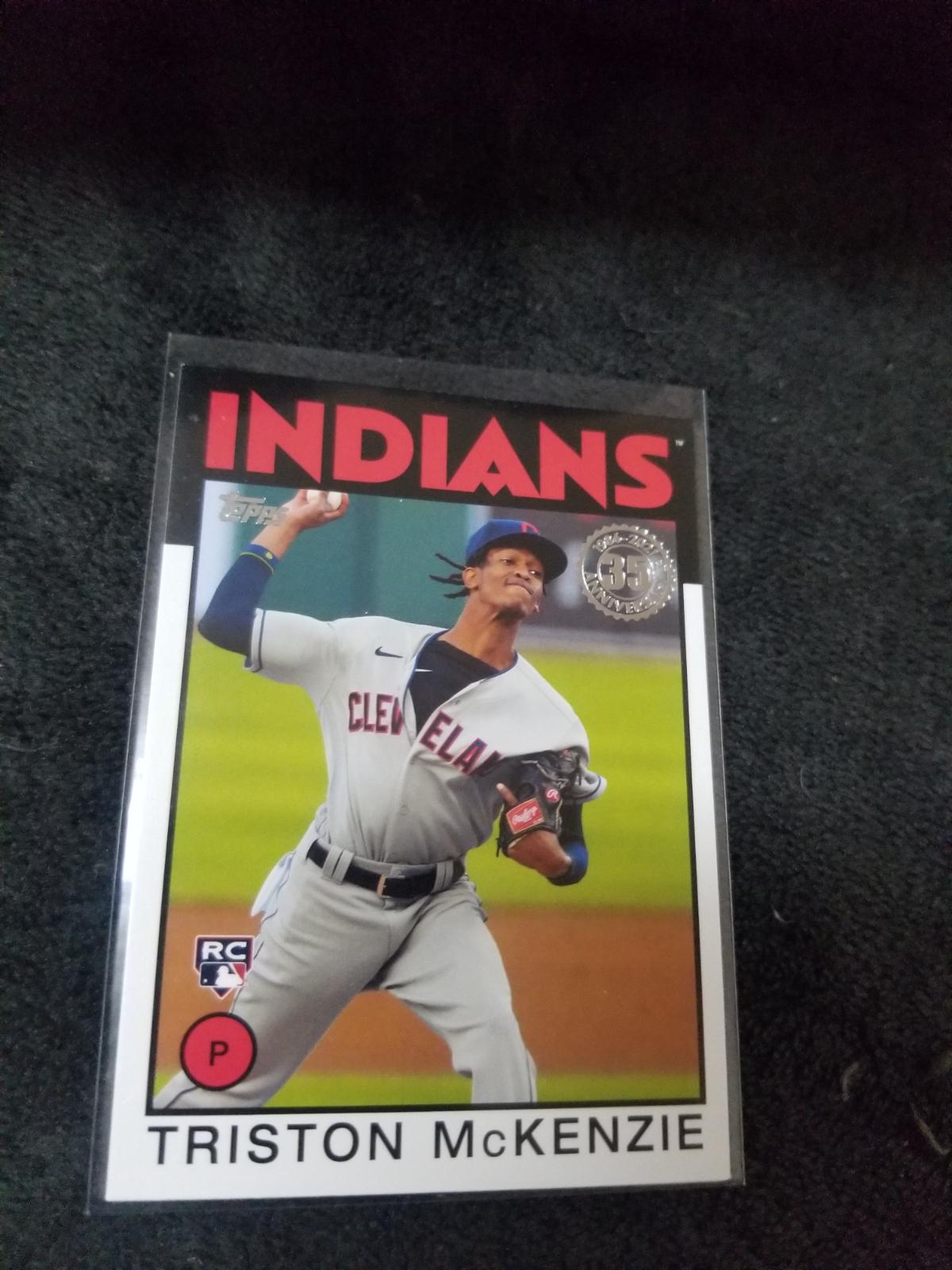 Triston McKenzie #86B-2 Baseball Cards 2021 Topps 1986 35th Anniversary