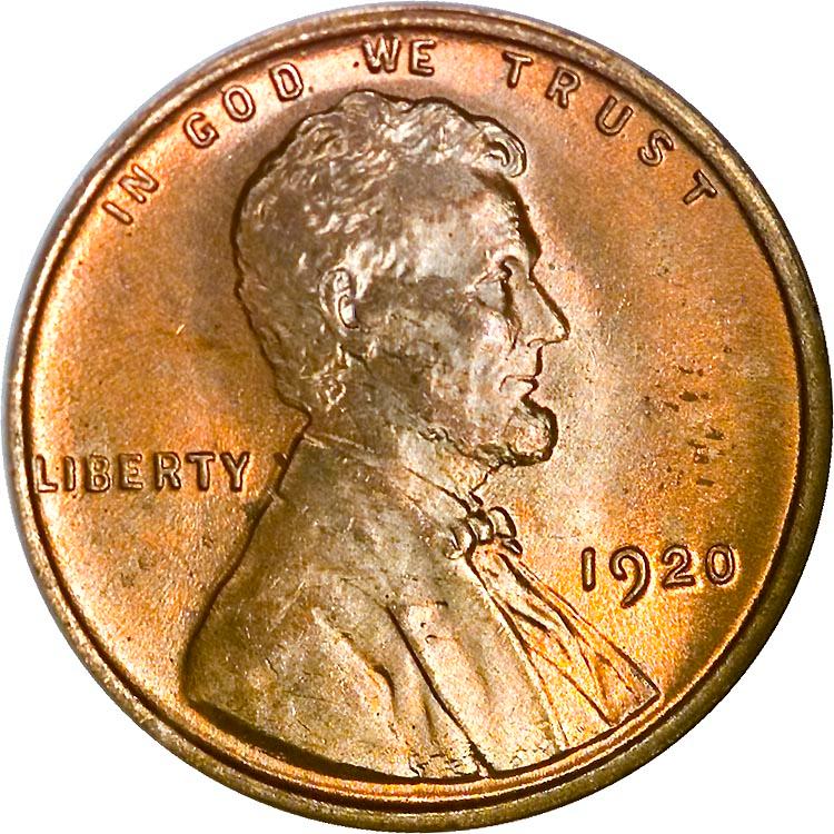 1920 Coins Lincoln Wheat Penny