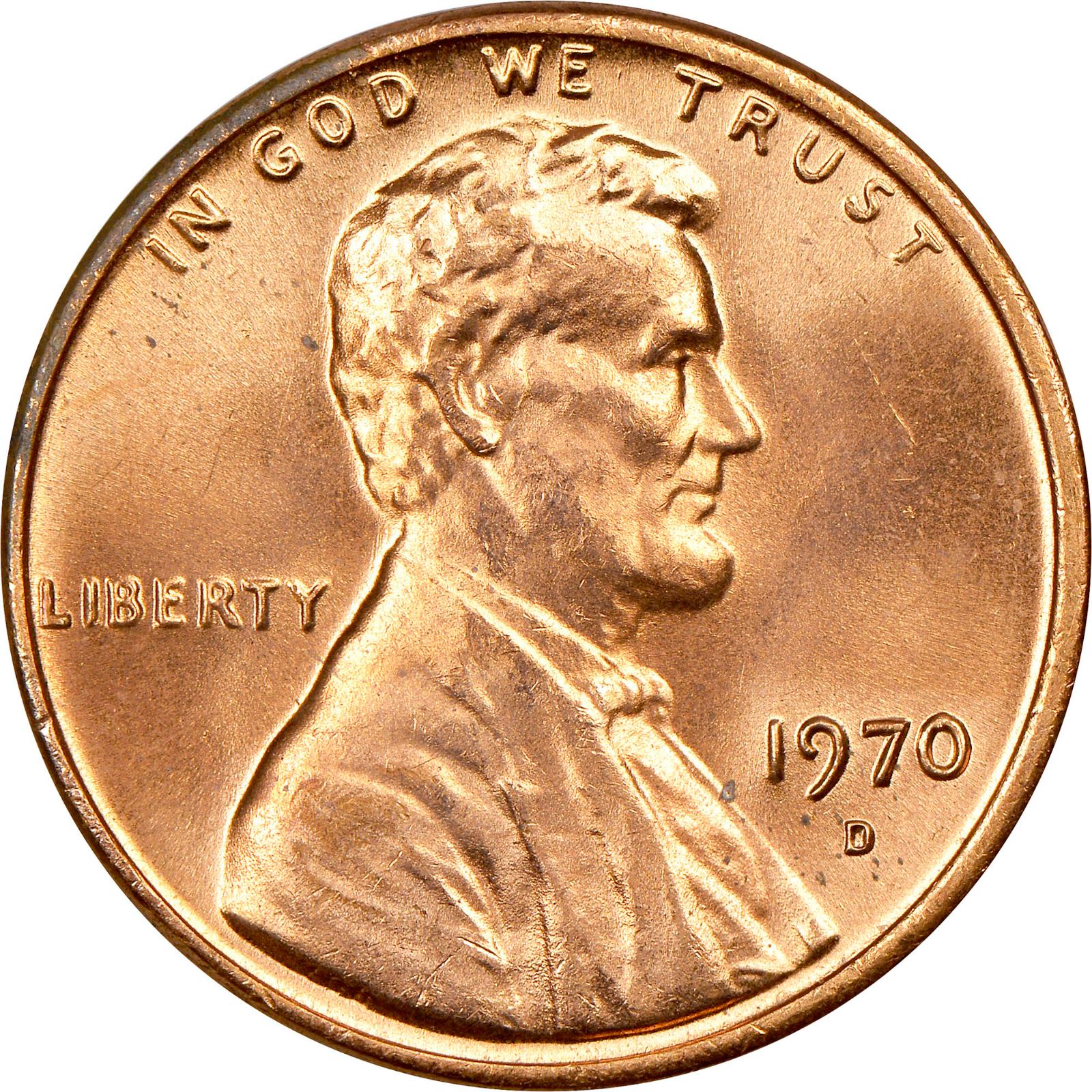 1970 D Coins Lincoln Memorial Penny