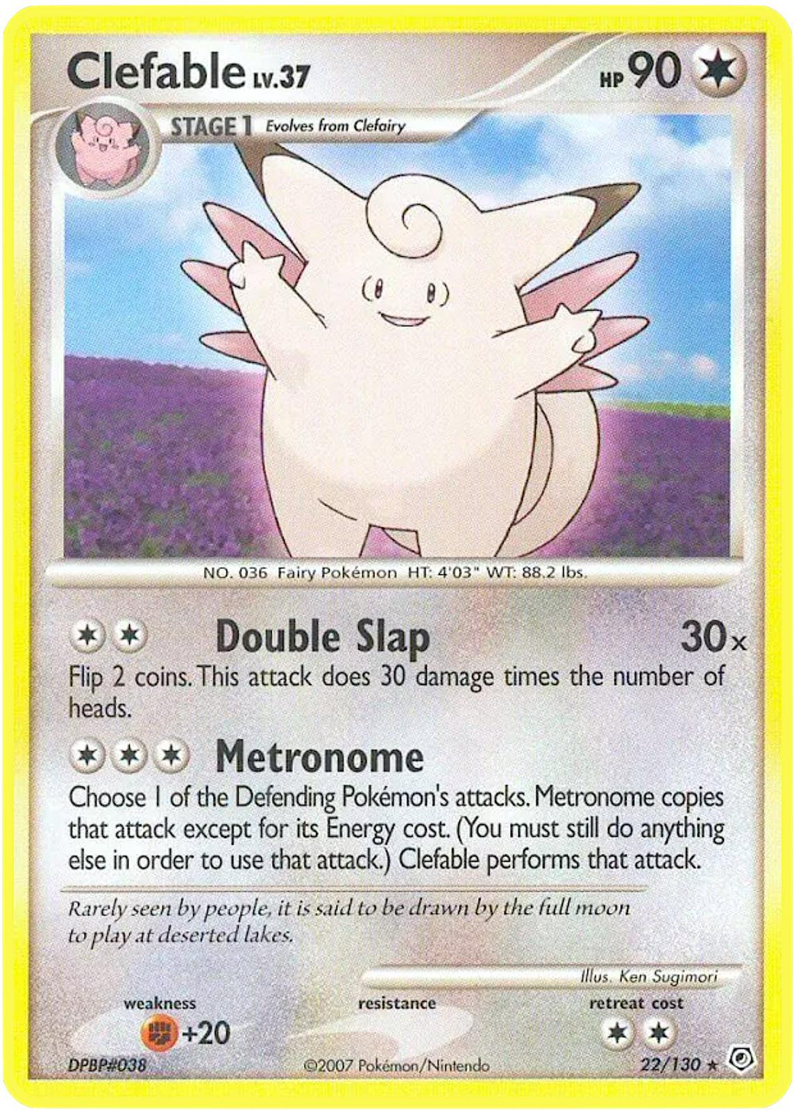 Clefable #22 Pokemon Diamond & Pearl