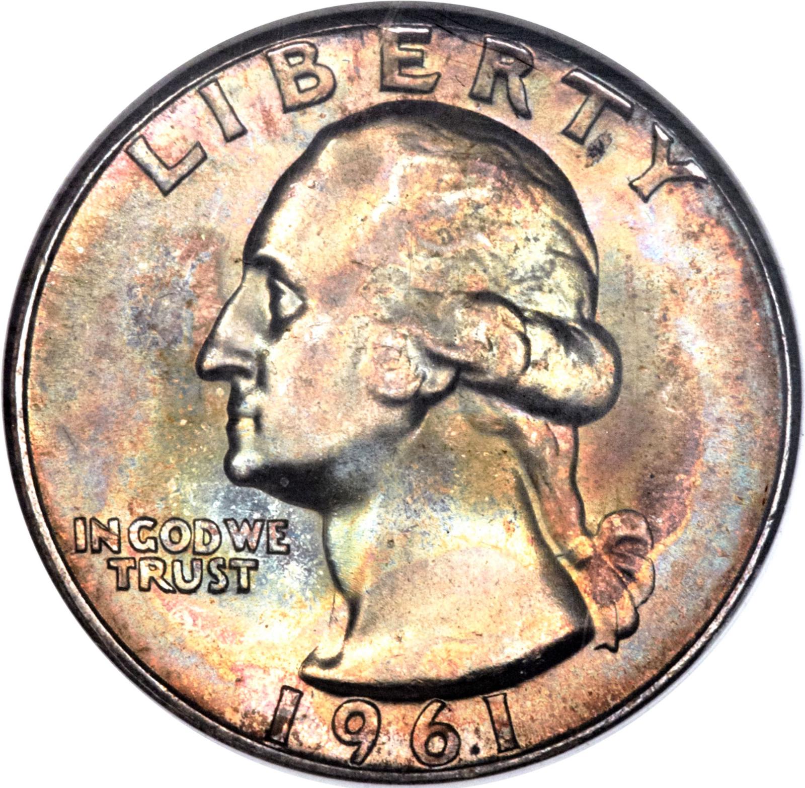 1961 Coins Washington Quarter
