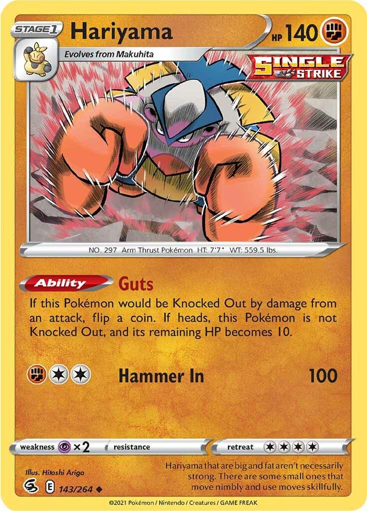 Hariyama #143 Pokemon Fusion Strike