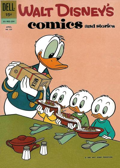 Walt Disney's Comics and Stories #259 (1962) Comic Books Walt Disney's Comics and Stories