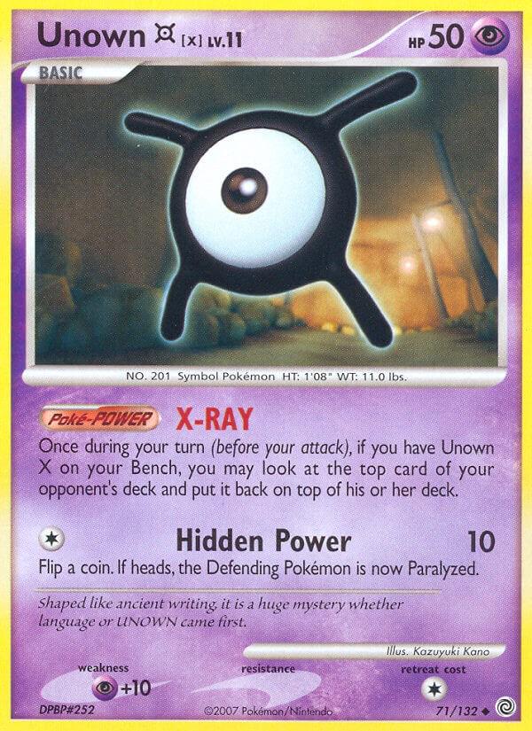 Unown X #71 Pokemon Secret Wonders