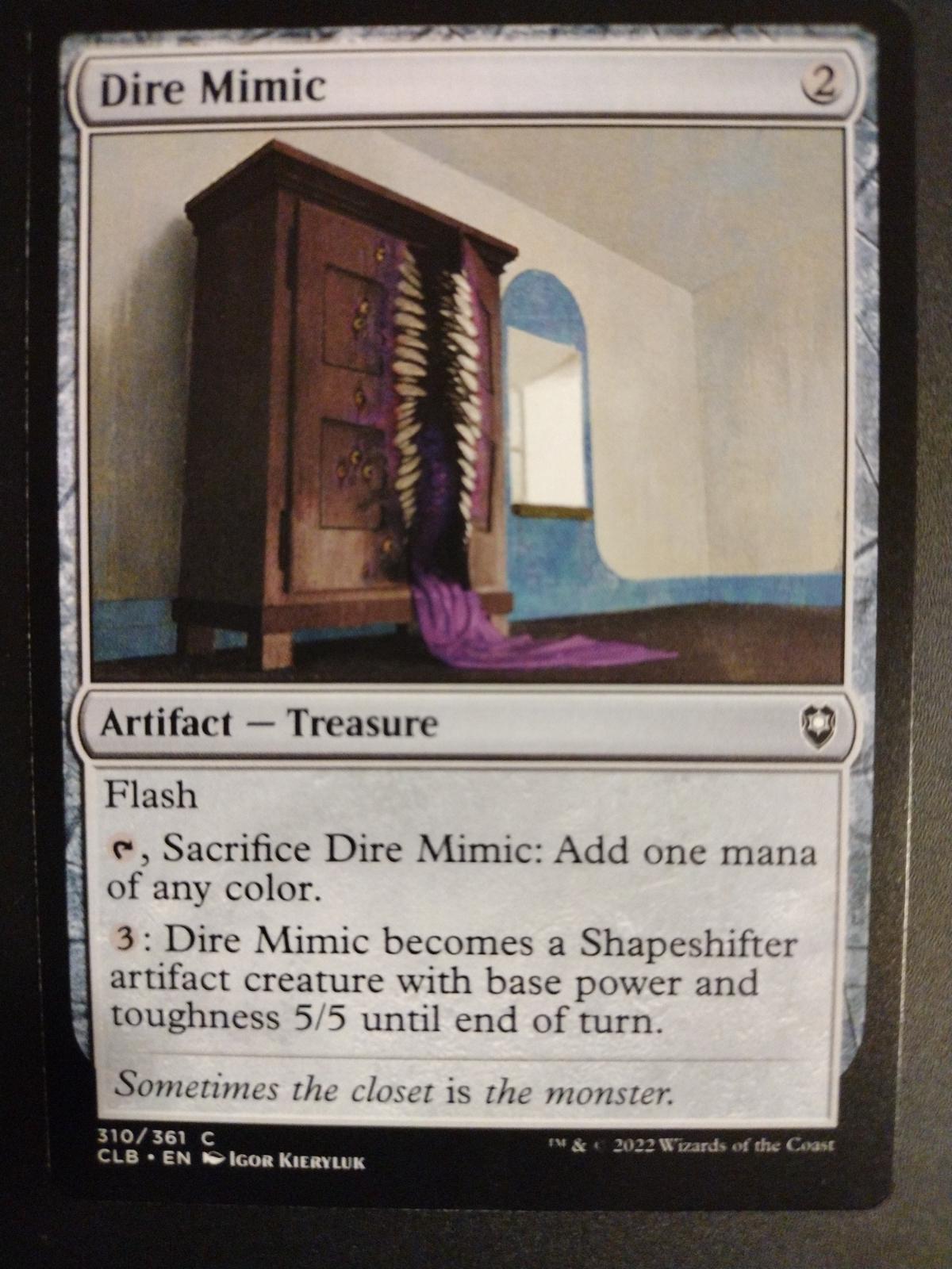 Dire Mimic #310 Magic Commander Legends: Battle for Baldur's Gate