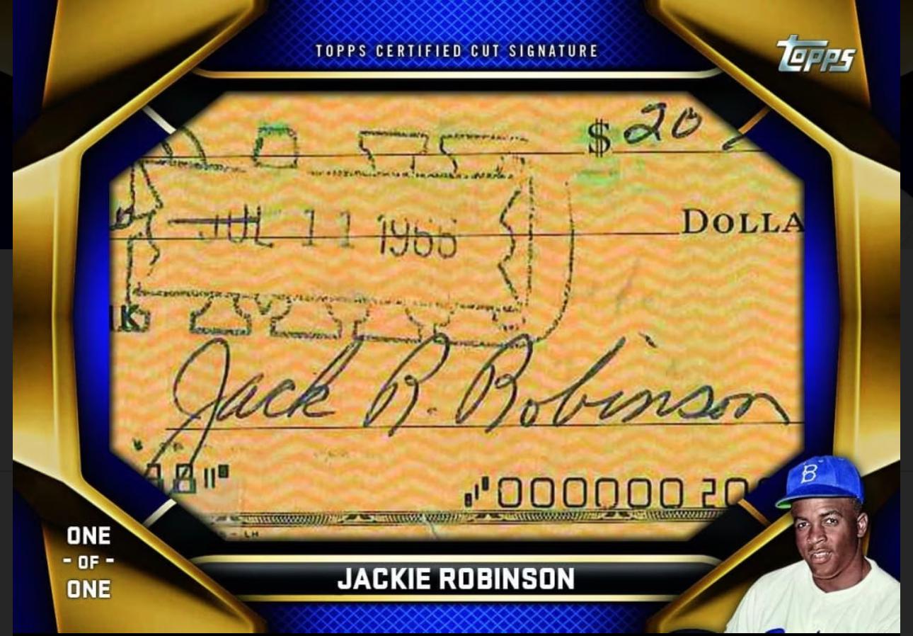 Jackie Robinson #CSJR Baseball Cards 2023 Topps Cut Signatures