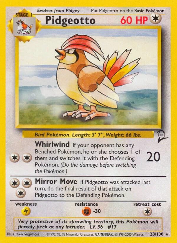 Pidgeotto #28 Pokemon Base Set 2