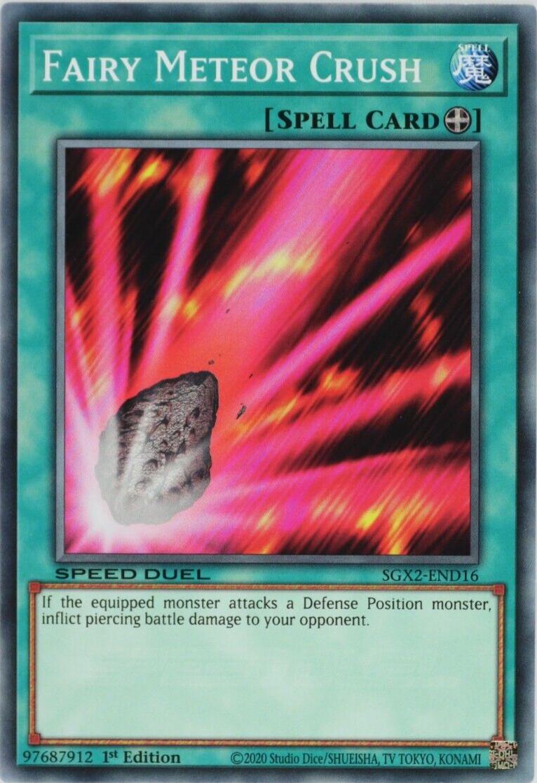 Fairy Meteor Crush SGX2-END16 YuGiOh Speed Duel GX: Midterm Paradox