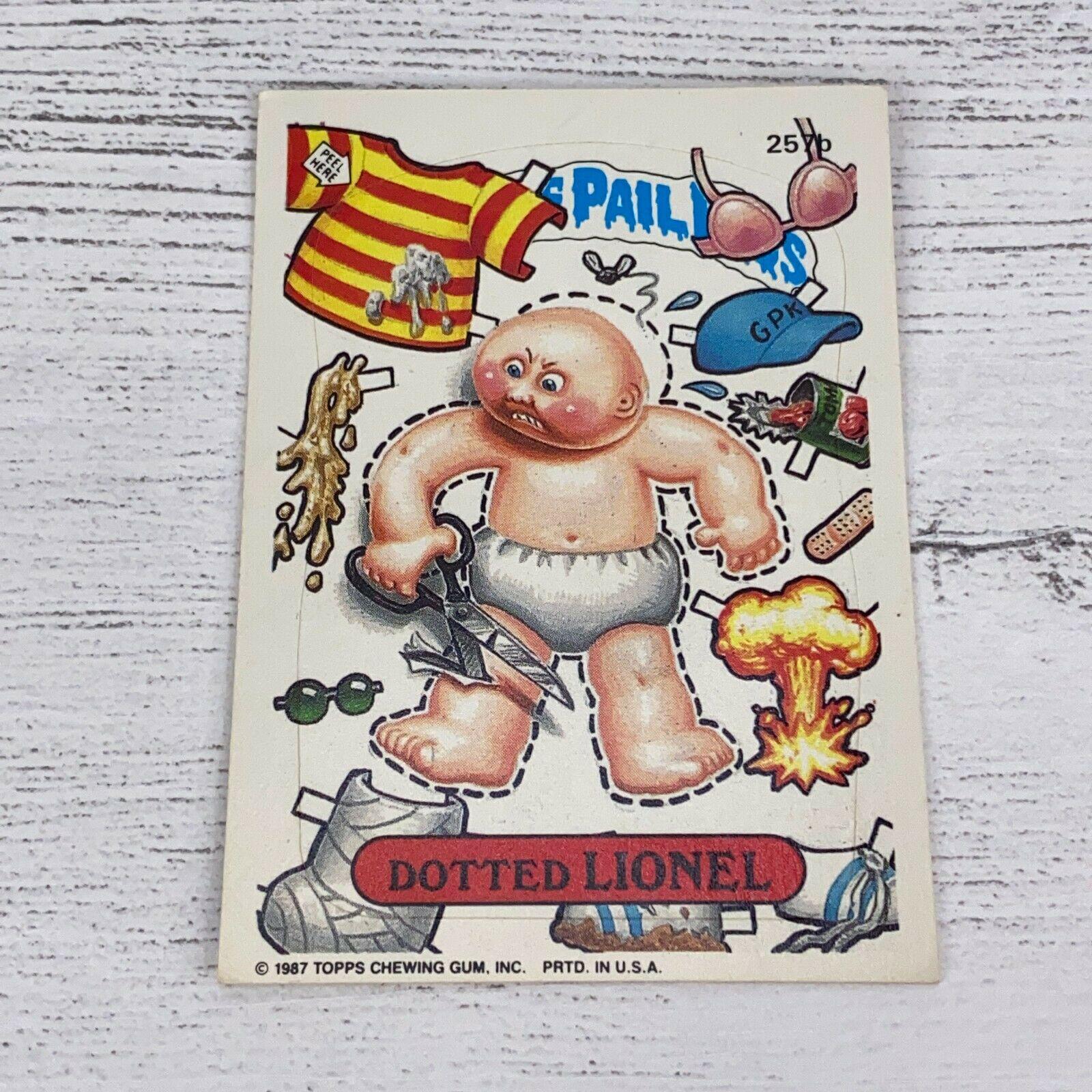 Dotted LIONEL #257b 1987 Garbage Pail Kids