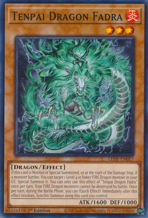 Tenpai Dragon Fadra LEDE-EN017 YuGiOh Legacy of Destruction