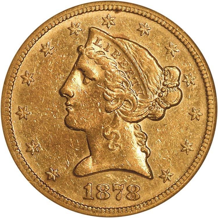 1878 S Coins Liberty Head Half Eagle