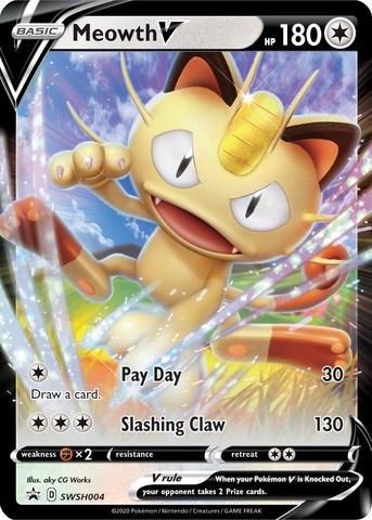 Meowth V #SWSH004 Cover Art
