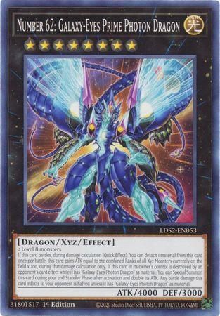 Number 62: Galaxy-Eyes Prime Photon Dragon LDS2-EN053 YuGiOh Legendary Duelists: Season 2