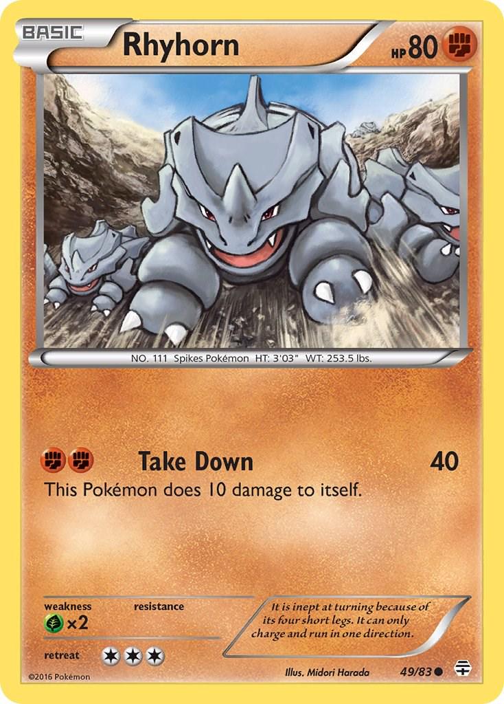 Rhyhorn #49 Pokemon Generations