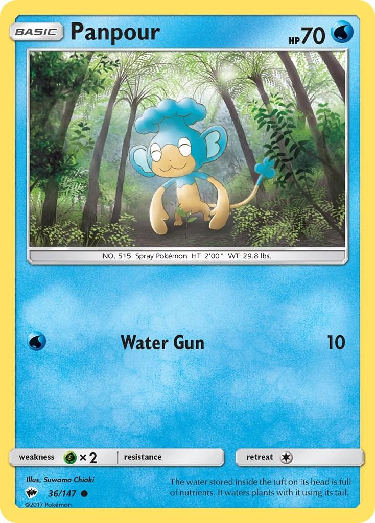 Panpour #36 Pokemon Burning Shadows