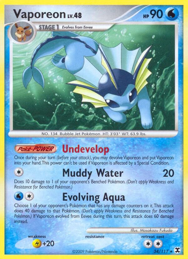 Vaporeon #34 Pokemon Rising Rivals