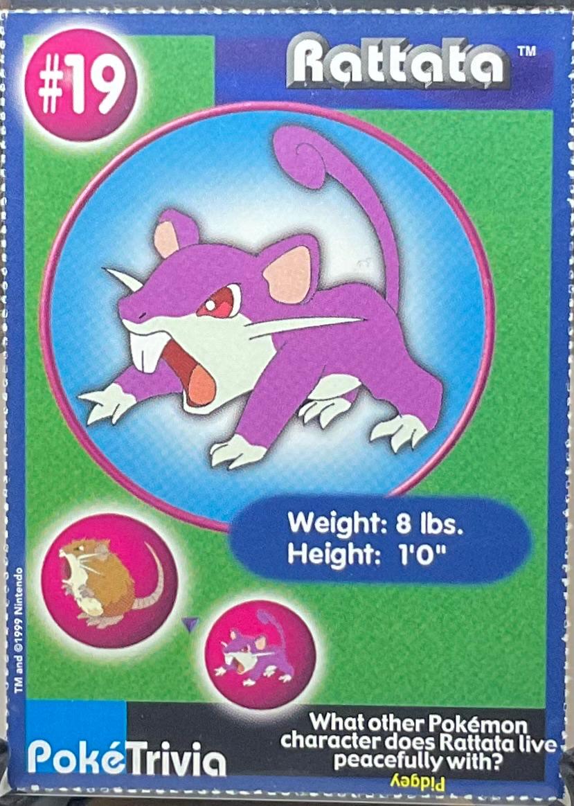 Rattata #19 Pokemon Burger King