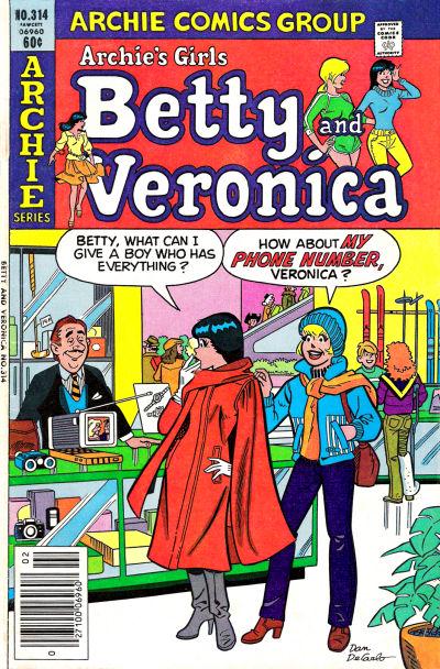 Archie's Girls Betty and Veronica #314 (1982) Comic Books Archie's Girls Betty and Veronica