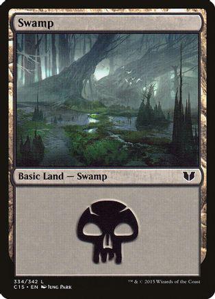 Swamp #334 Magic Commander 2015