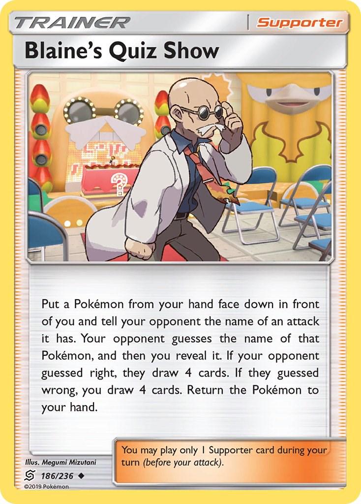 Blaine's Quiz Show #186 Pokemon Unified Minds