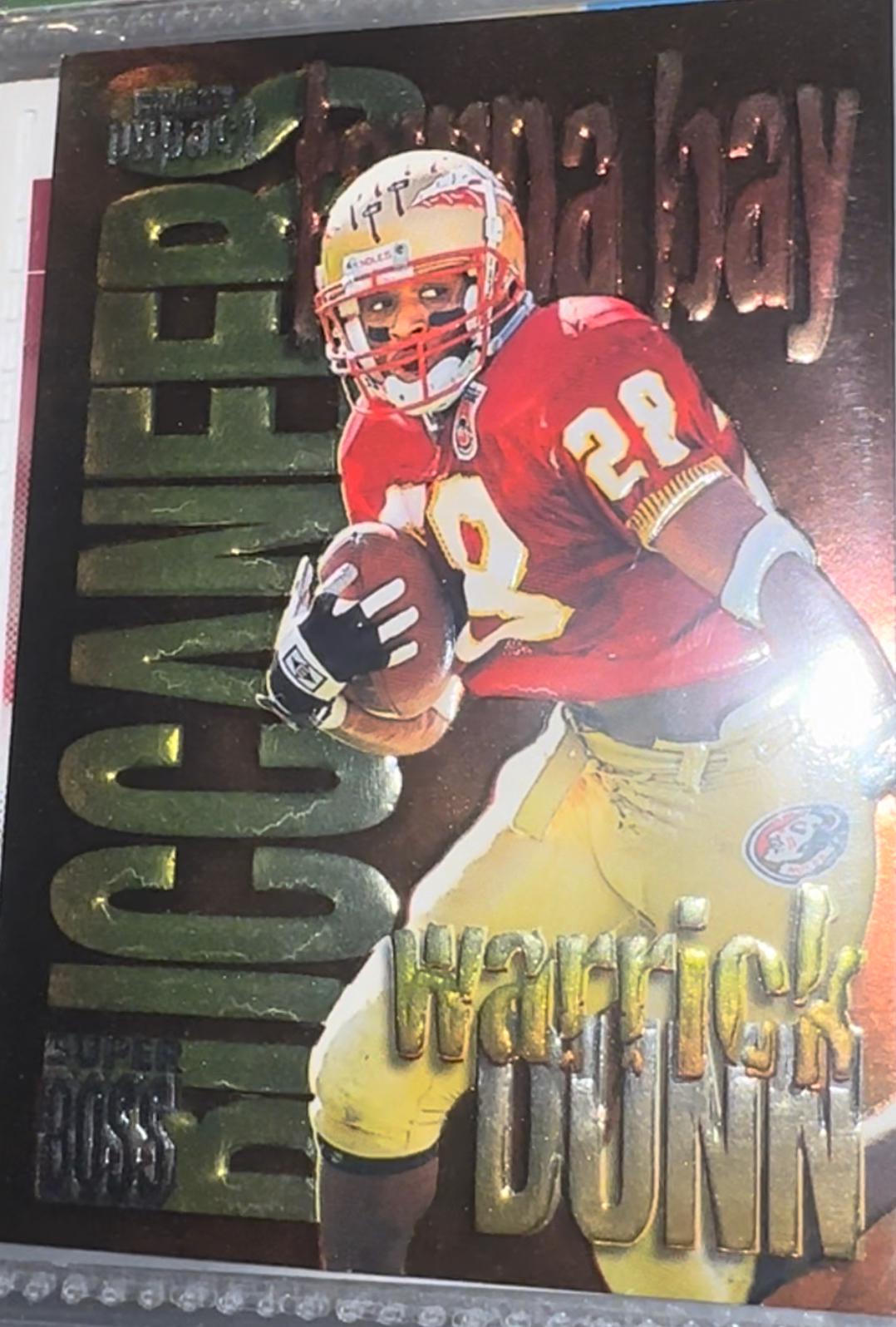 Warrick Dunn #9 Football Cards 1997 Skybox Impact Super Boss
